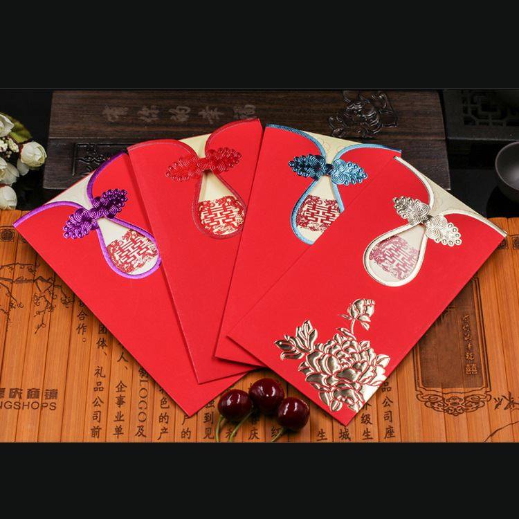 结婚请柬创意盘扣中式喜帖 韩式请帖婚礼喜庆用品 御嫁坊