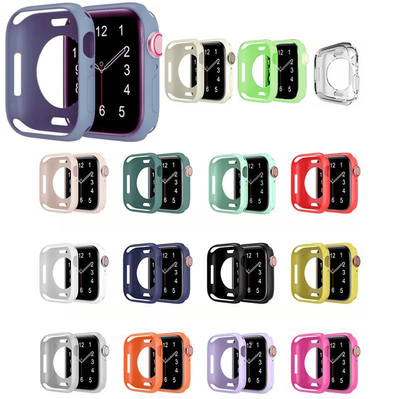 适用苹果手表表壳 applewatch糖果色TPU保护壳套iWatch表壳