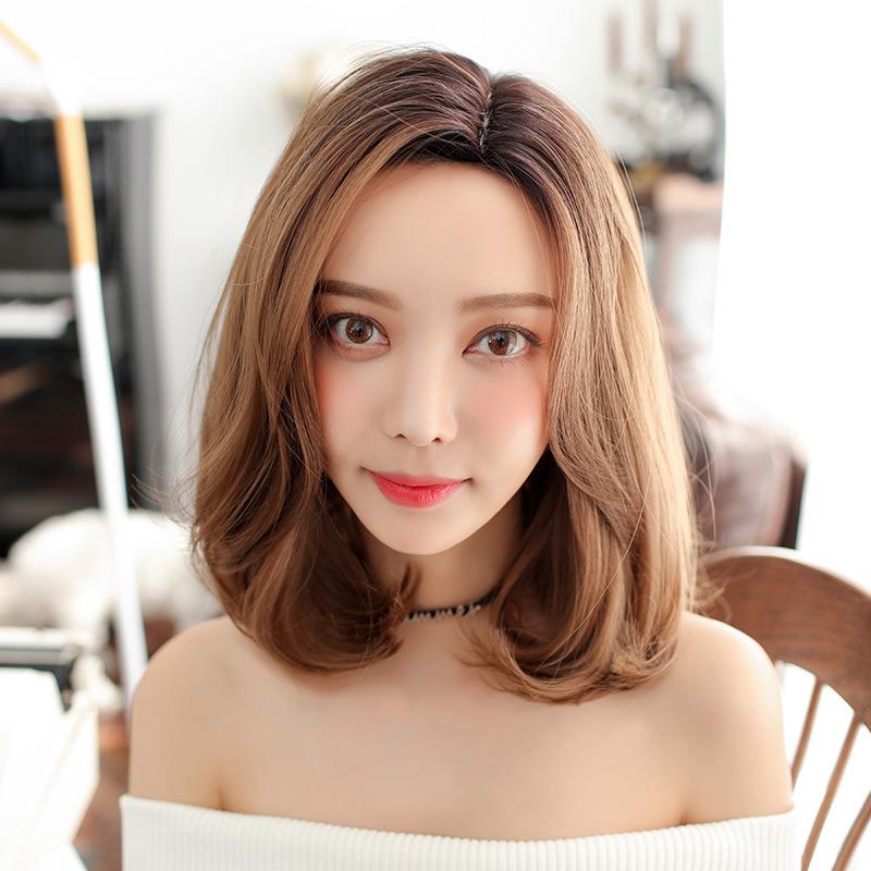 外贸批发假发女短发蓬松自然内扣披肩卷发整顶假发套中分无刘海