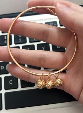 古风铃铛手镯 汉服手饰开口简约镯子中国风宫铃礼物宫廷复古饰品