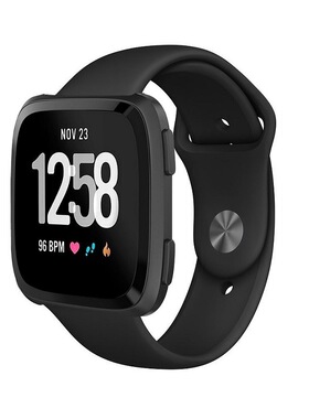 适用fitbit versa2 lite表带反扣硅胶表带单色运动内扣厂家直销