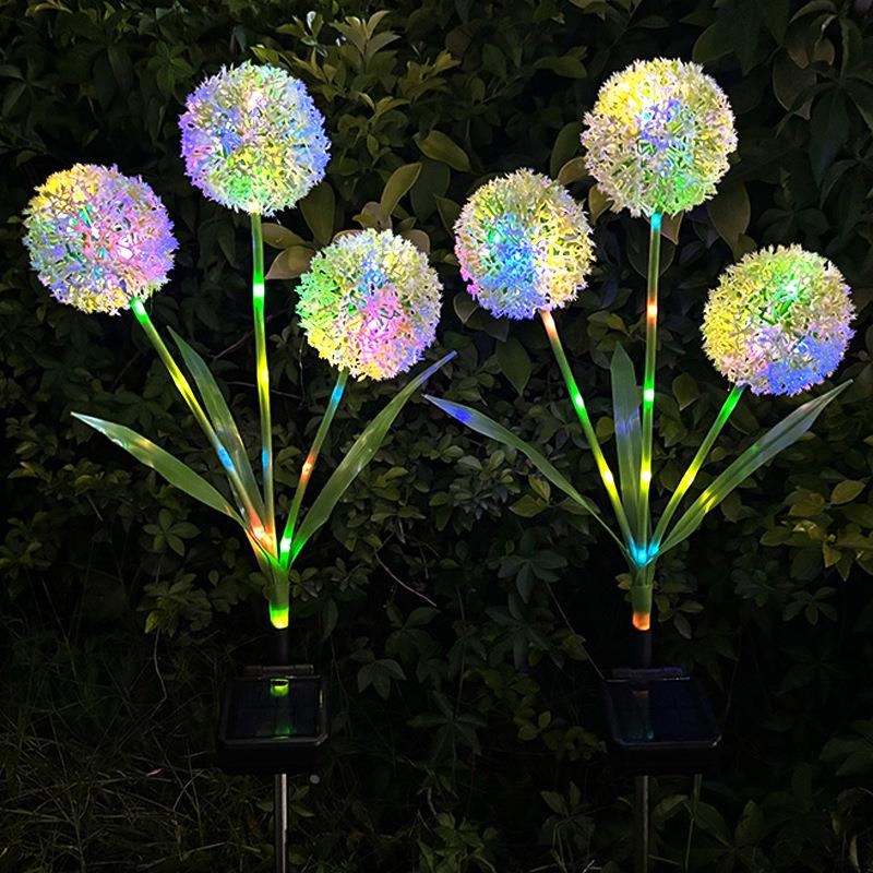 太阳能草坪灯LED蒲公英灯户外防水庭院花园草地装饰灯地插景观灯