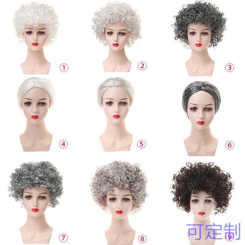 老奶奶假发老太太女假发头套套装