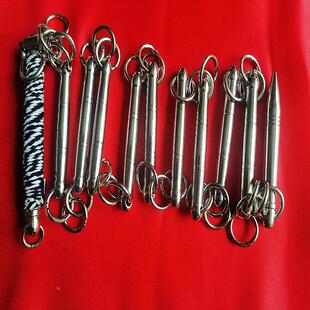 九节鞭送鞭彩不锈钢9节鞭初学武术表演鞭防身鞭子龙骨成人实战鞭