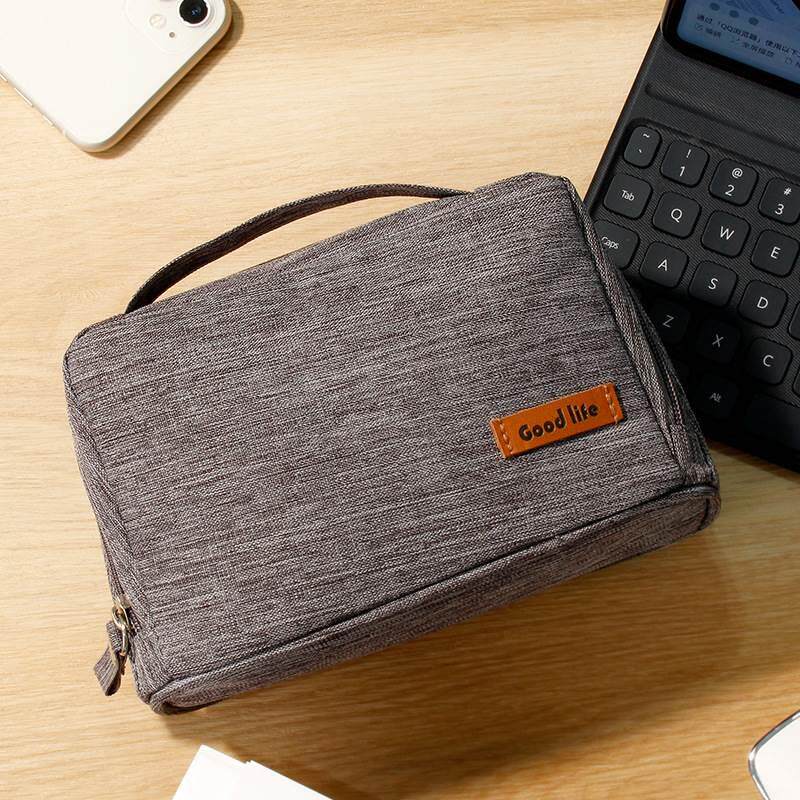NEW PORTABLE CLUTCH TRAVEL MULTI-FUNCTIONAL COSMETICS STORAGE BAG WATERPROOF DATA CABLE STORAGE BAG