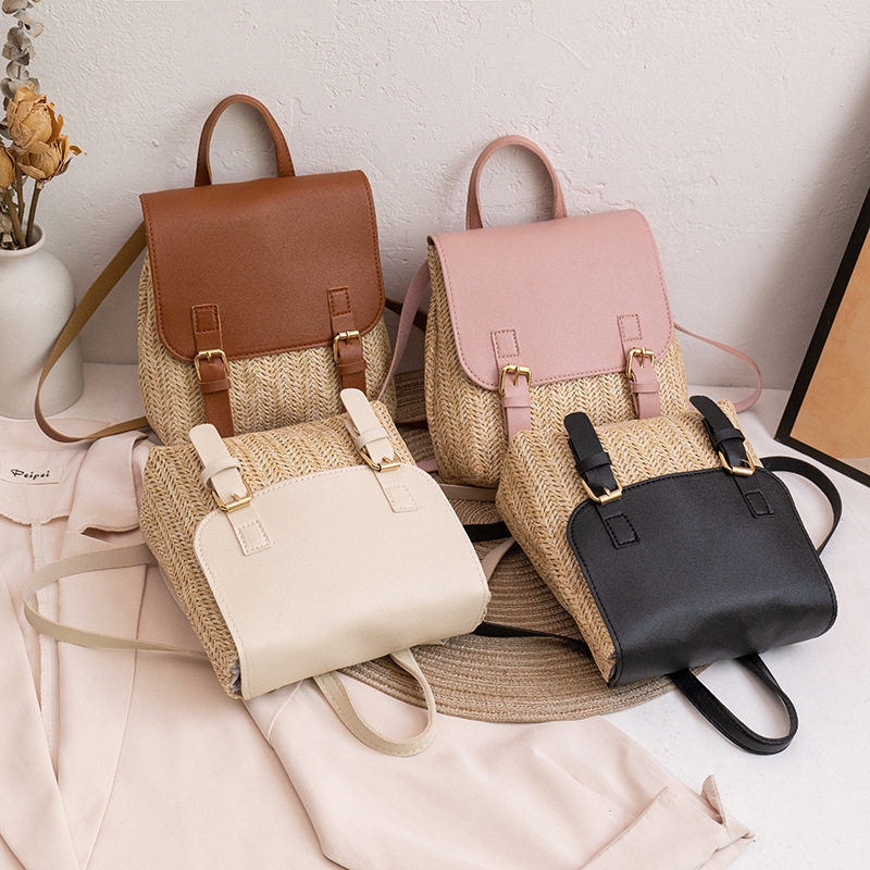 女包2026新款编织纹双搭扣配色小背包休闲简易礼品小包small bag