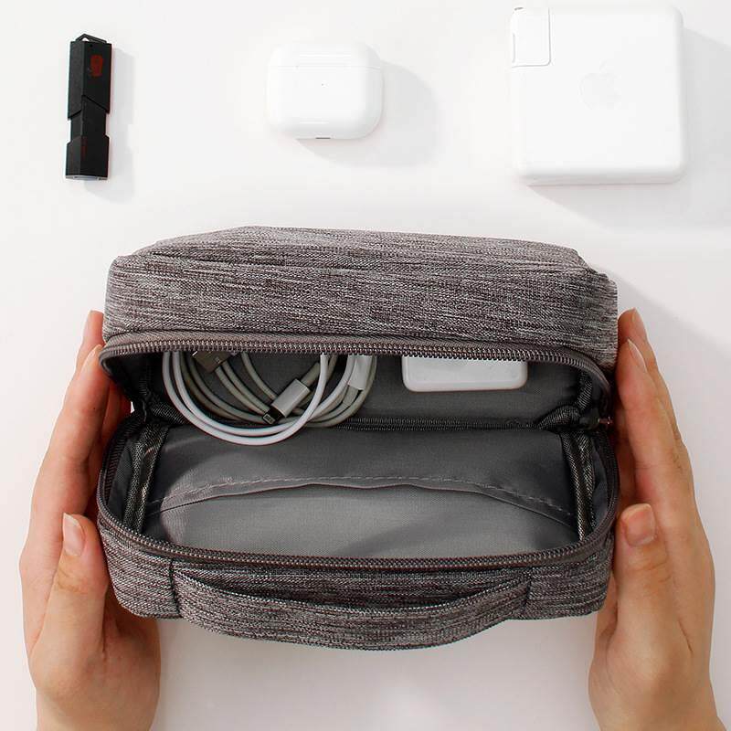 NEW PORTABLE CLUTCH TRAVEL MULTI-FUNCTIONAL COSMETICS STORAGE BAG WATERPROOF DATA CABLE STORAGE BAG