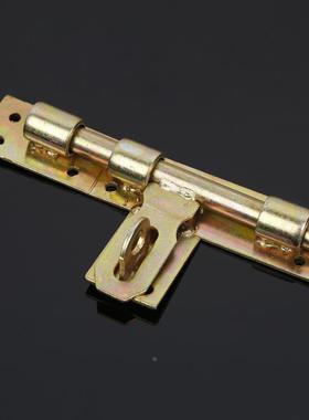 厂价 黄色镀锌门栓 多规格铁门栓老式插销门栓橱窗柜防盗门栓定制