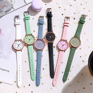 考试手表女ins高颜值初高中学生韩版简约防水复古森系学院风