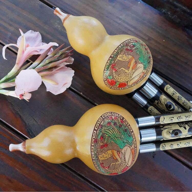 云南民族乐器葫芦丝刻专卖 龙刻诗C调降B调 直供 包邮送盒子定制