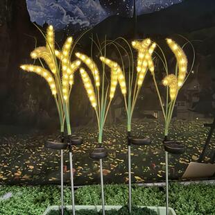 新品LED太阳能狗尾巴草灯地插户外庭院装饰灯花园装饰草坪灯定制