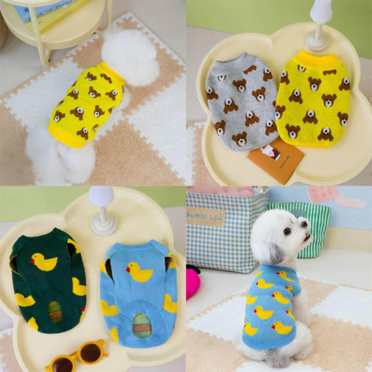 24秋冬新款宠物毛衣泰迪比熊狗狗小型犬可爱吉娃娃狗毛衣现货定制