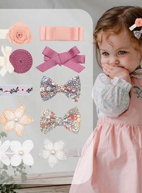 日韩女孩花朵发夹套装91112 蝴蝶结儿童发夹 韩国风蕾丝珍珠发夹