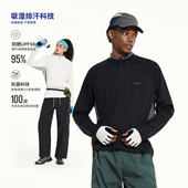 领口拼色插肩速干半高领长袖 ICS ICONSLAB T恤运动科技面料TEE