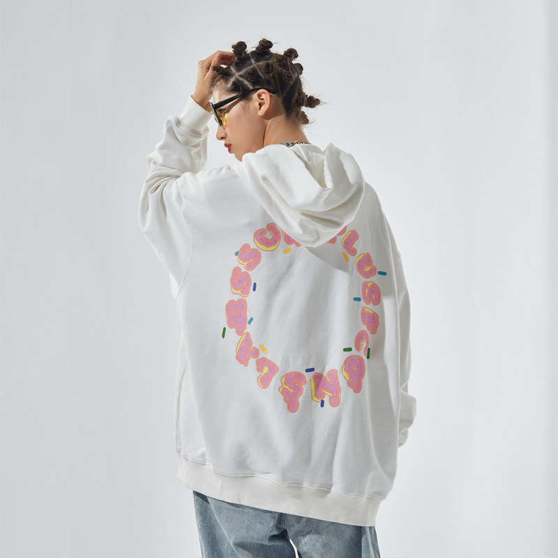 ICONSLAB联名SSUR PLUS甜甜圈星宽松连帽情侣卫衣男2022春季新款