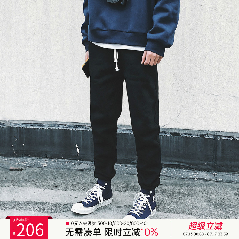 iconslab加绒加厚休闲裤