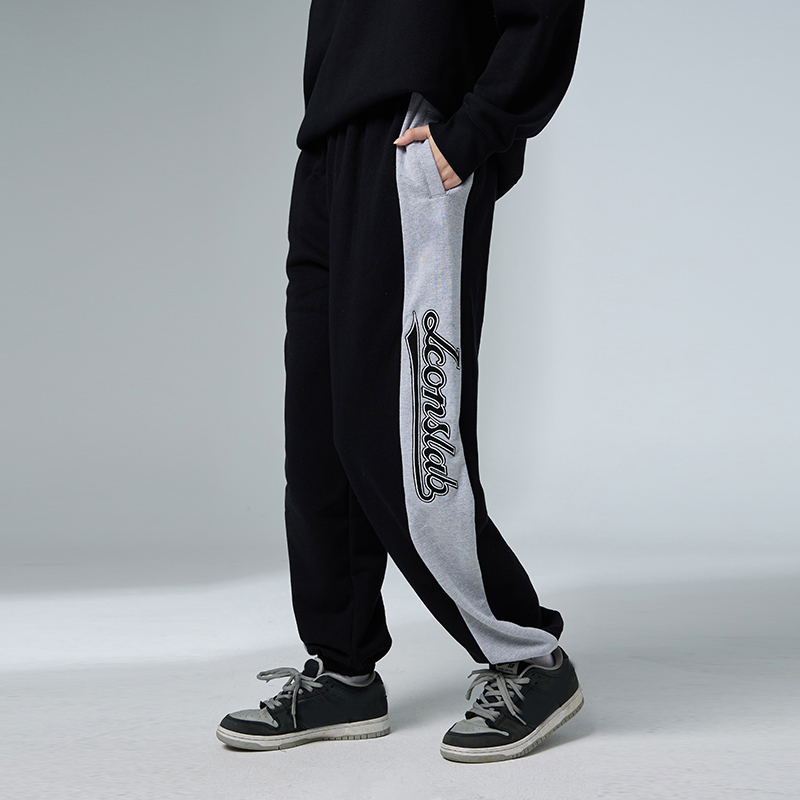 ICONSLAB联名SSUR PLUS字母拼接刺绣卫裤男情侣款休闲裤秋季新款