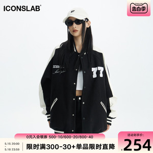 【李振宁同款】iconslab 美式插肩袖棒球服情侣装夹克男女外套潮