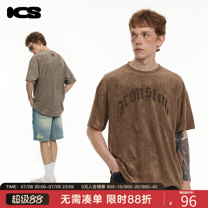 ICONSLAB激光烧花拱形哥特字短袖