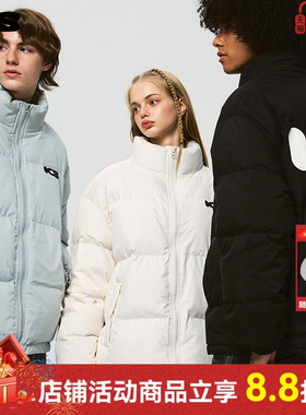 ics丨iconslab三防特氟龙刻字膜胶章立领90白鸭绒羽绒服情侣外套