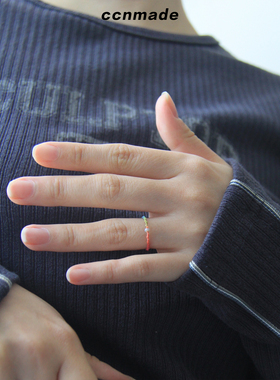 [预售]CCNMADE|Gookhwa crystal 白水晶编织戒指 SUGA闵玧其同款