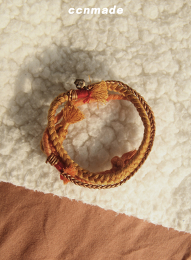 【预售】CCNMADE｜3MIX.72三色棕原创手绳配饰BTS金硕珍同款手链