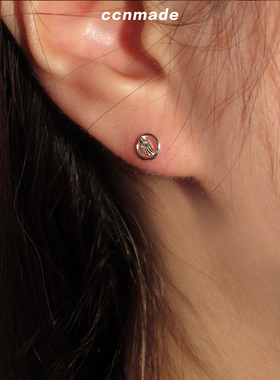 [现货]Rounded Silver Earrings韩国小众设计师原创925纯银耳钉