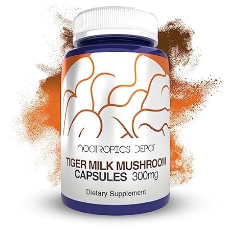 Nootropics Depot Tiger Milk Mushroom Capsules| 300mg| 6