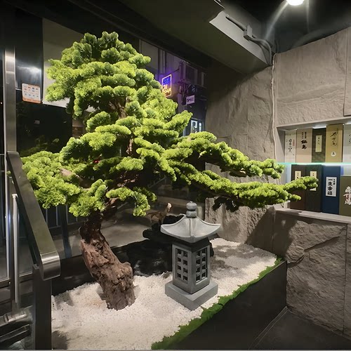 仿真树迎客松免打理中式造景绿植