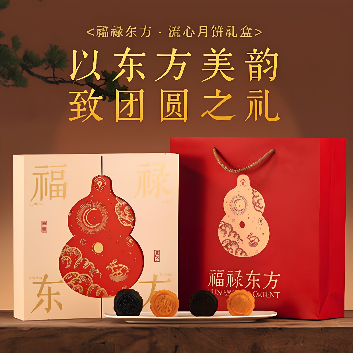 中秋送礼奶黄流心月饼礼盒8枚套装上海新麦员工节日福利