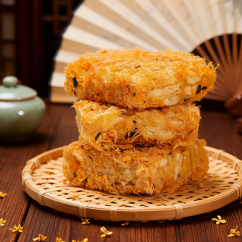 咸蛋黄肉松海苔雪花酥咸味饼干网红小零食杭州特产糕点小吃网红