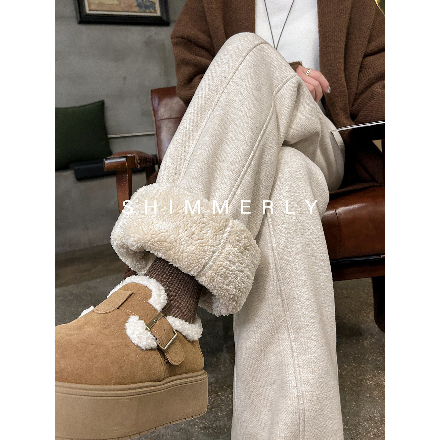 【寒冬Bi备】棉裤女外穿加绒毛呢阔腿裤冬季羊羔绒加厚白色裤子冬,女装/女士精品,棉裤/羽绒裤,淘宝优惠券,粉丝福利购,淘宝优惠卷