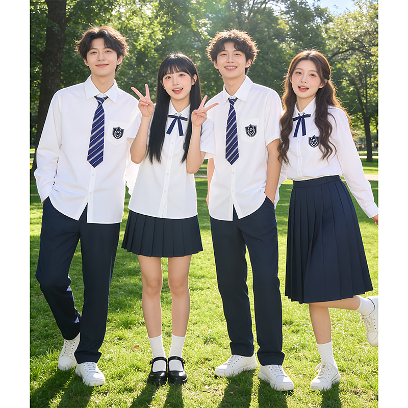 合唱诗歌朗诵演出服毕业照运动会班服套装学院风高中初中学生校服