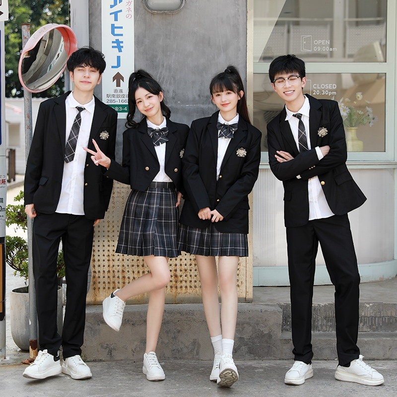 秋冬英伦学院风运动会西装班服套装高初中学生日系校服合唱演出服