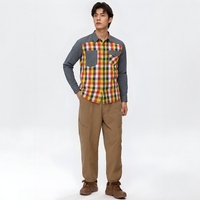 春节牛仔拼接撞色外套格子衬衫