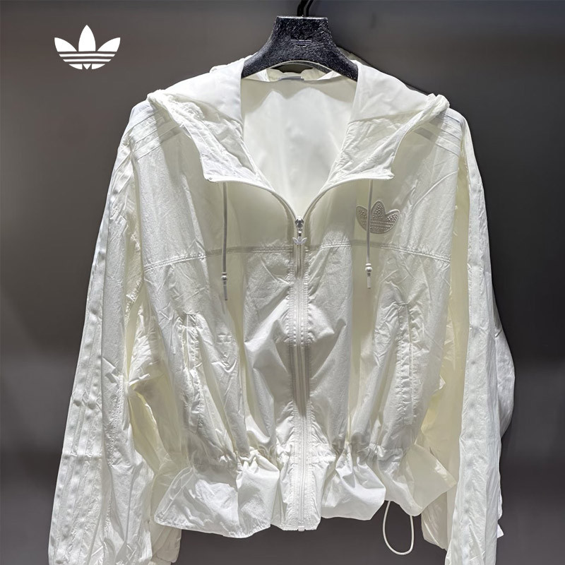 阿迪达斯三叶草外套女运动服防风透气夹克防晒上衣KS2875 KS2876