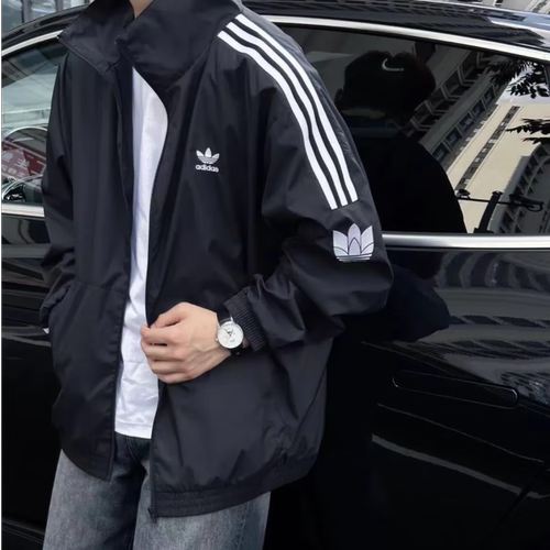 阿迪达斯三叶草男子立领夹克外套