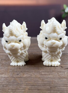 象牙果麒麟一木匠承摆件家居客厅