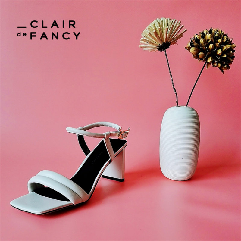 CLAIR de FANCY凉鞋女夏新跟百搭法式网红鞋仙女风高跟1700122