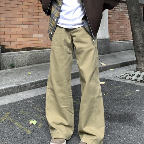 麻饭同学复古多结构直筒