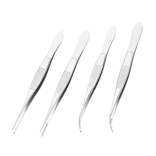 医用眼科专用镊子显微手术器械睫毛镊不锈钢眼用镊精细弯头小镊子