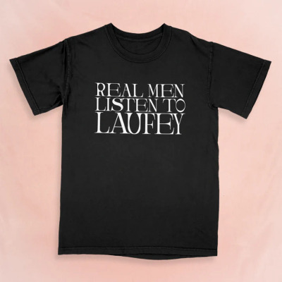laufey官网同款短袖T恤 Laufey夏季宽松圆领男女tee上衣潮