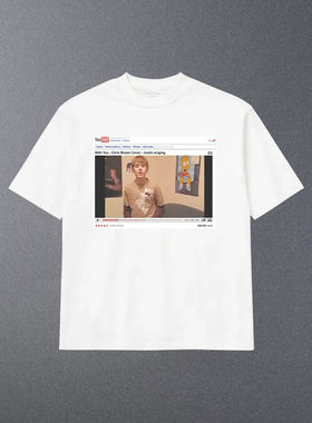 贾斯丁比伯SKYLRK 联名限定短袖T恤SWAG YOUTUBE TEE男女同款