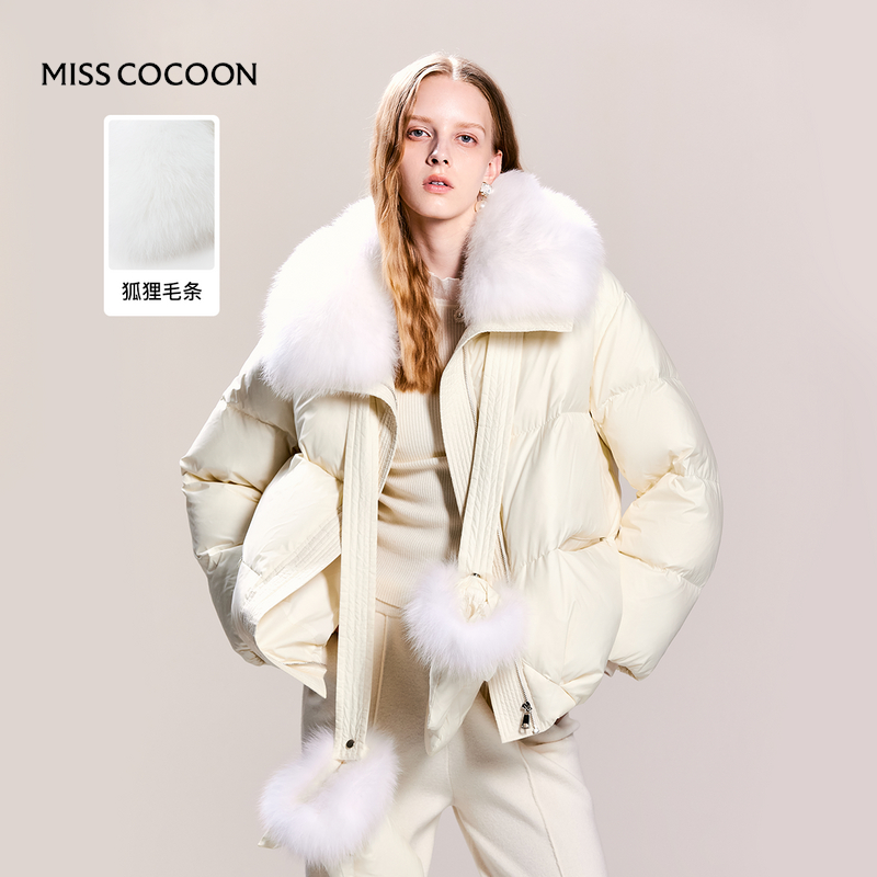 MISSCOCOON棉服时尚休闲中长翻领