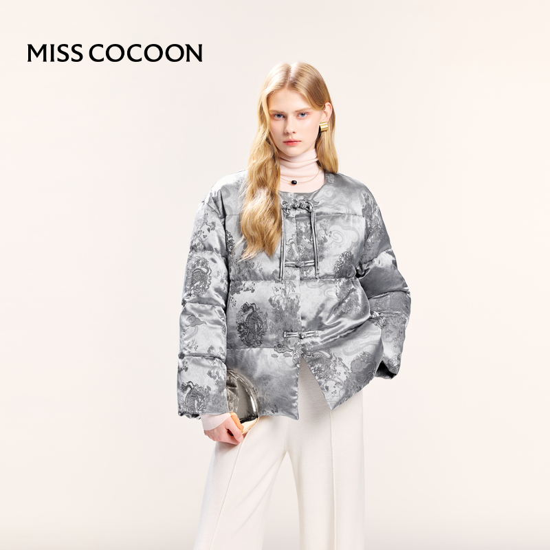 可可尼cocoon新中式提花羽绒服