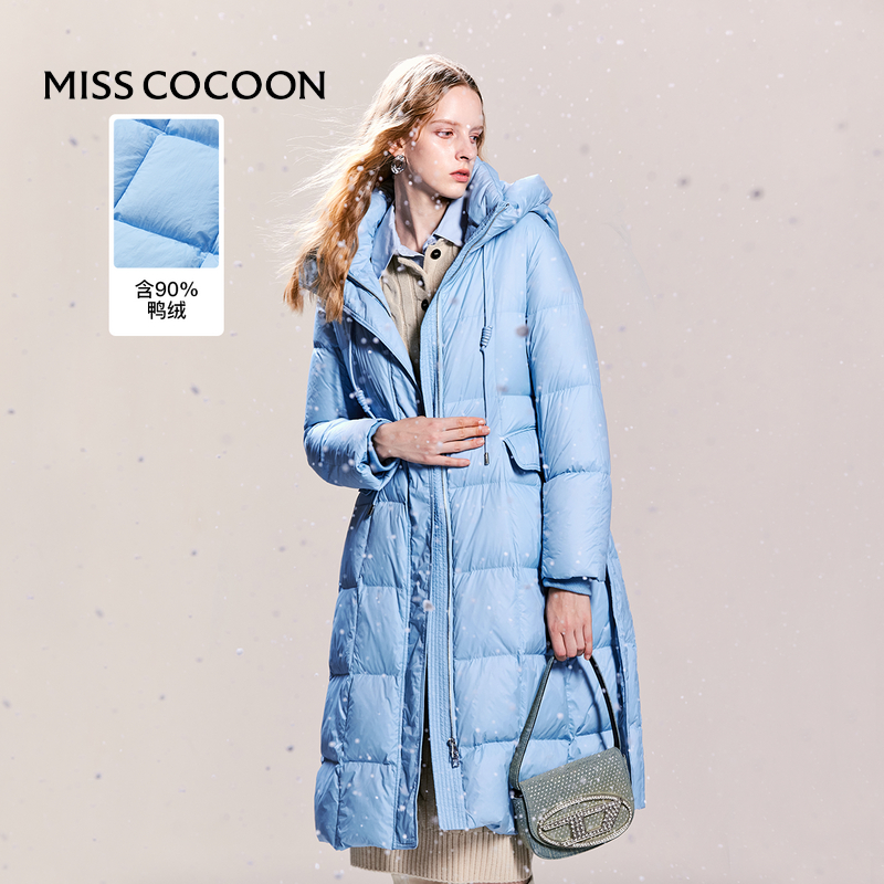 可可尼cocoon蓝色泡芙羽绒服