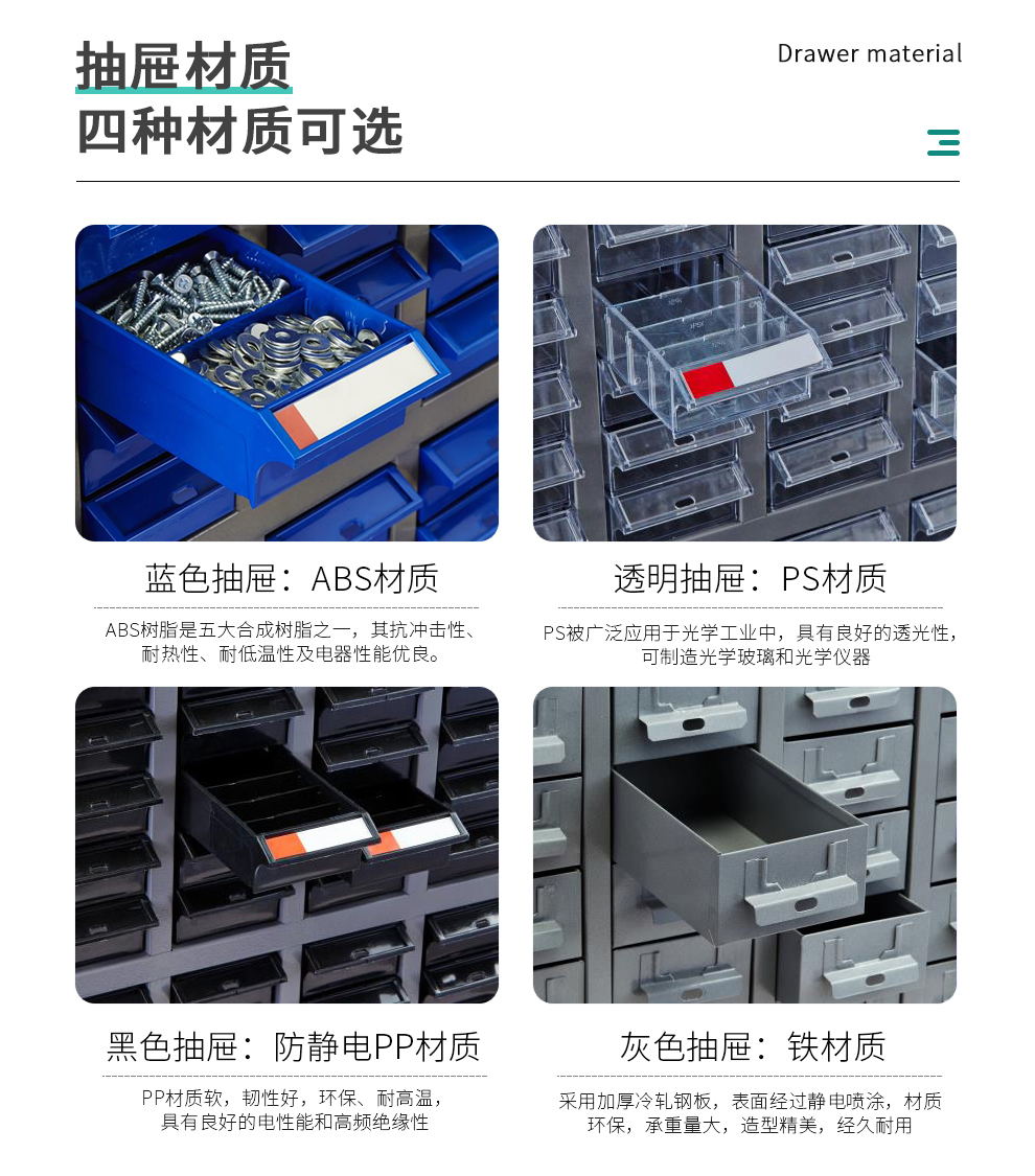 零件收纳盒 电子元件盒 物料工零件盒