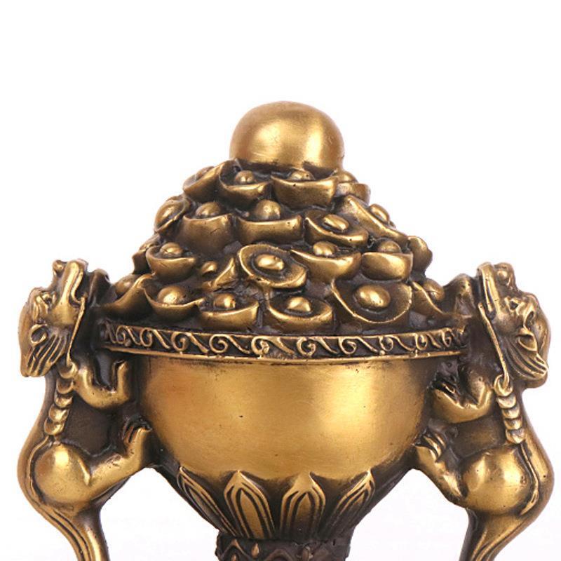 秘术吉阁甲辰保福纳摆件创意礼品铜聚宝盆四象大象聚宝盆四象聚i.