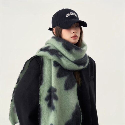 Monstar Lee日本设计师联名款围巾女冬季高级感保暖加厚冬天围脖