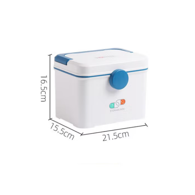 CROR科洛家庭护理系列家庭急救箱便携手提医药箱双层家用收纳箱